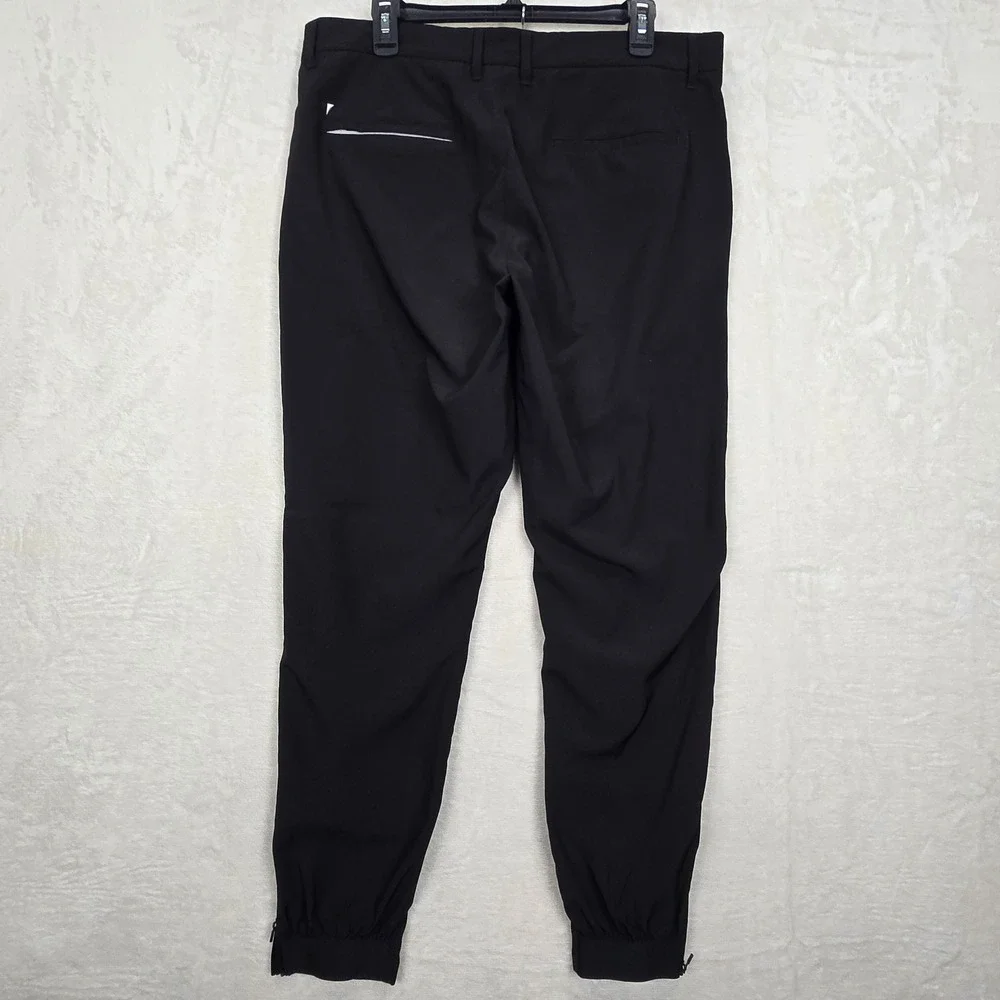 Primo Golf Joggers Mens 36 Regular Black Performance Tapered Ankle Zip Pants
